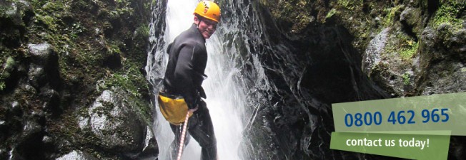 AWOL Adventures canyoning abseiling waterfall